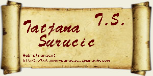 Tatjana Suručić vizit kartica